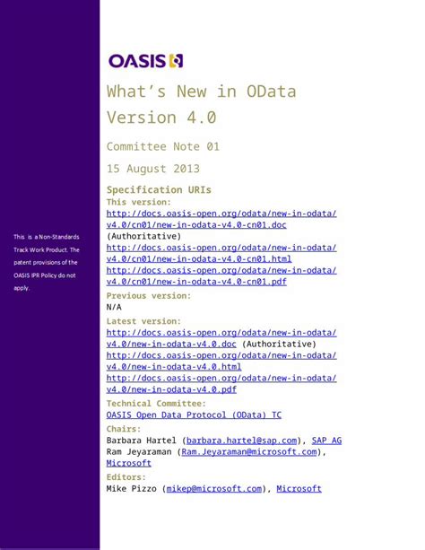 What's New in OData Version 4.0 .